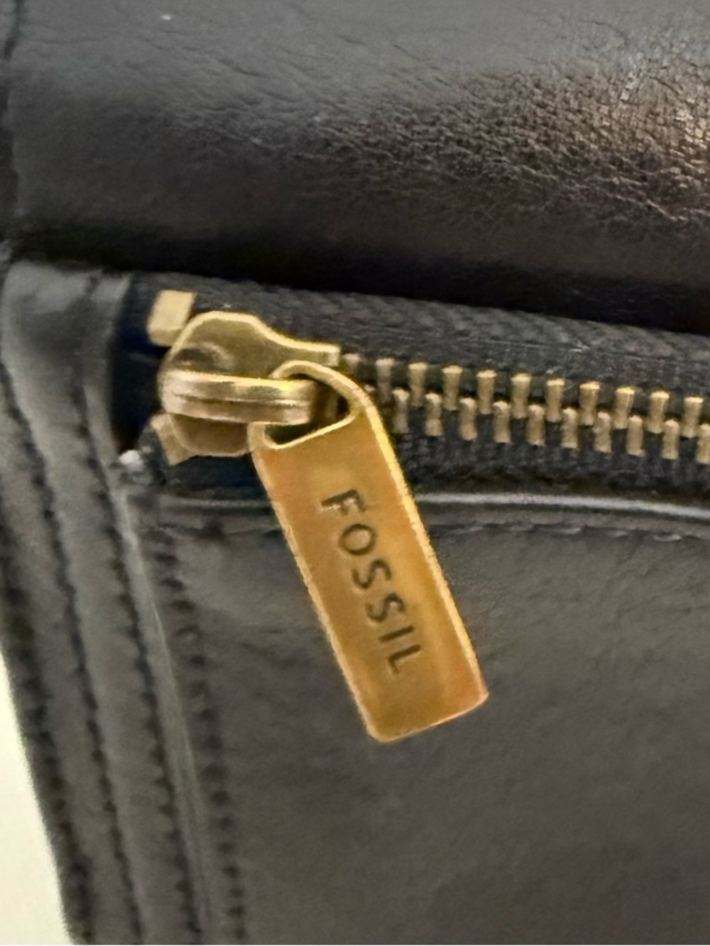 Fossil Logan Black Leather Wallet Women’s Trifold - Picture 7 of 16